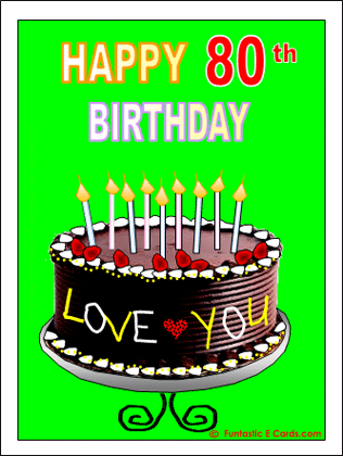 E-Birthday Card Age 80+